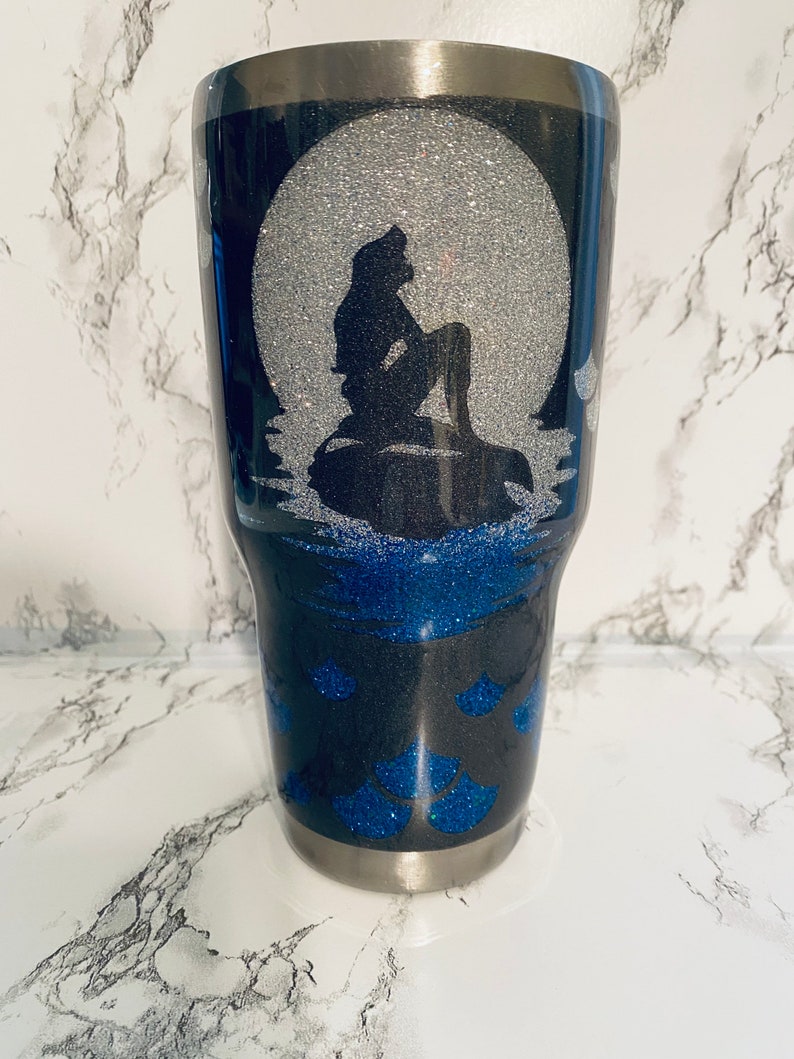 Little Mermaid Peek-a-Boo Glitter Tumbler