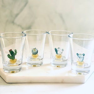 Cactus Shot Glasses, Fun Party Shot Glasses, Southwest Barware, Bachelor/Bachelorette Party Shot Glasses, Unique Birthday Gift