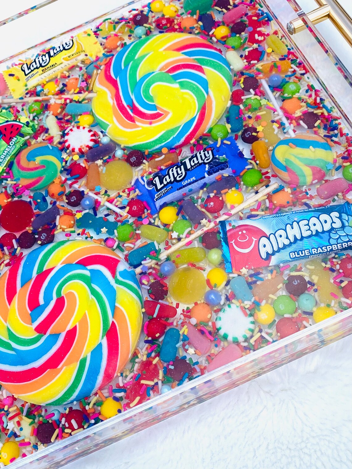 Candy Tray Colorful Serving Tray Coffee Table Tray Candy Etsy