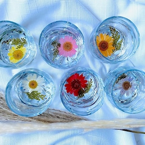 Flower Shot Glasses, Custom Shot Glasses, Birthday Present, 21 Birthday, Personalized Gift, Boho Home Decor, Bachelorette Gift