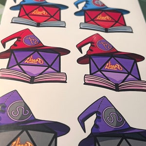 Adesivo de dados Wizard D&D