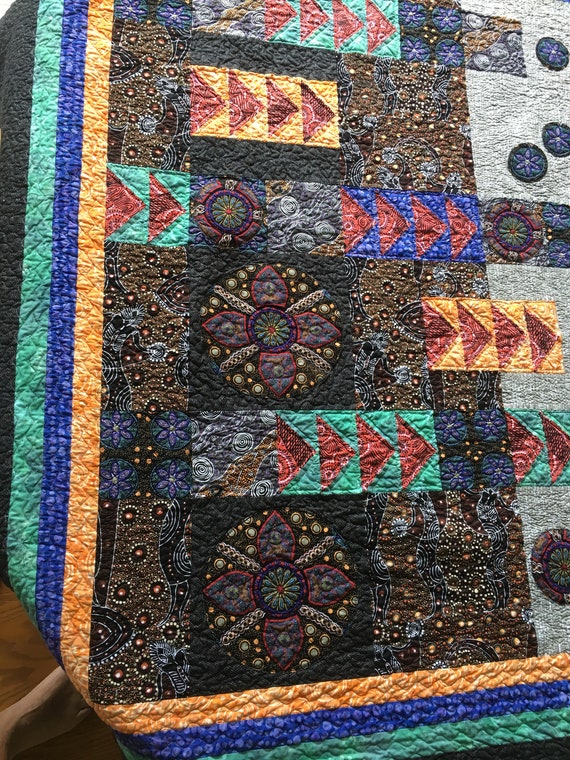 Quilt Australian Fabrics Finished Day Bed Quilt Etsy UK