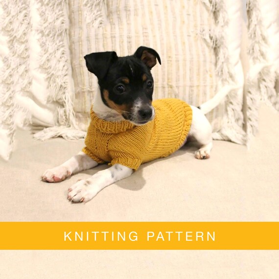 KNITTING PATTERN // Hand Knitted Dog Sweater Extra Small Etsy