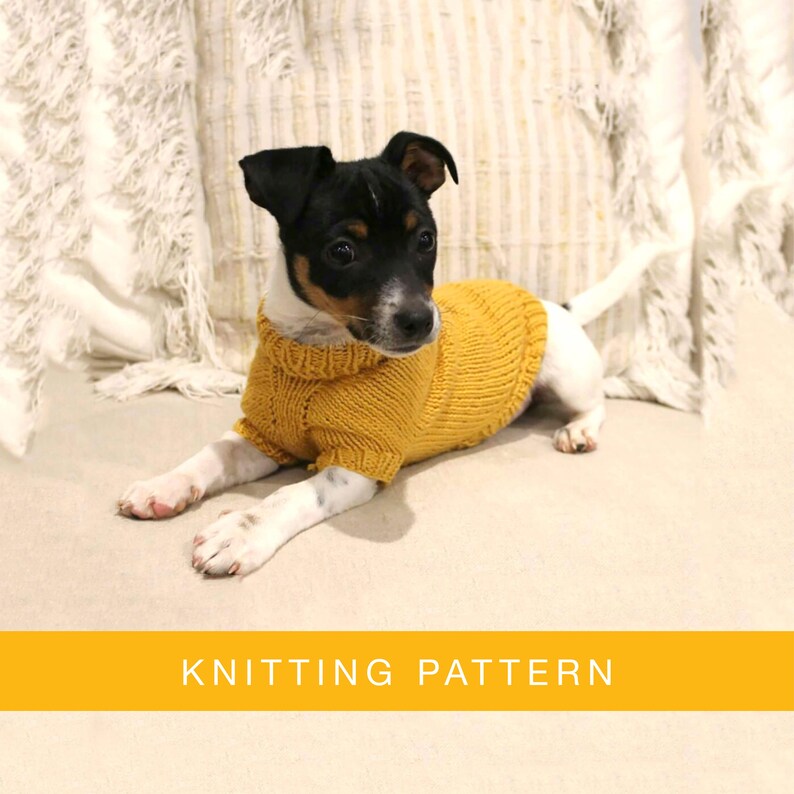 KNITTING PATTERN // Hand Knitted Dog Sweater Extra Small Etsy