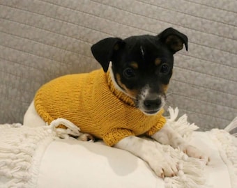 Hand Knitted Dog Sweater, Small Puppy Sweater Jumper, Dog Sweater Knitting Pattern, Dog Sweater, Dog Sweater Pattern, Dog Knitting Pattern