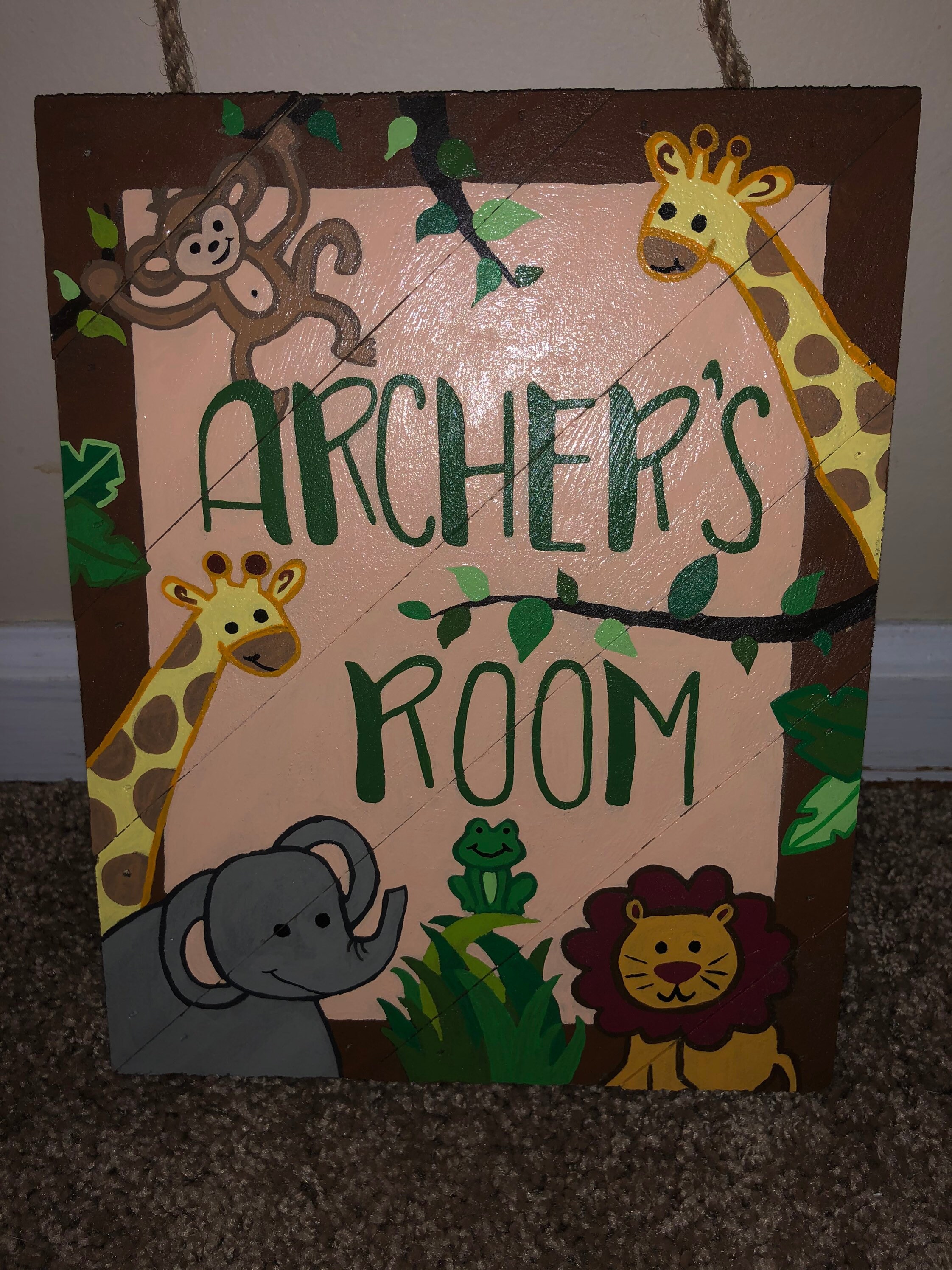 Signo de nombre del dormitorio del niño | Etsy