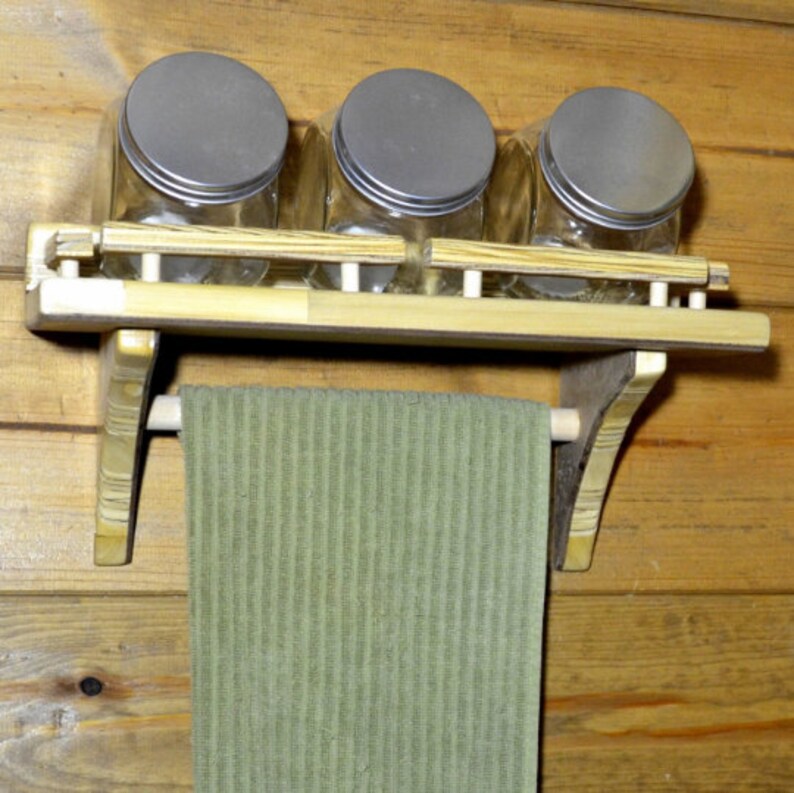 Cedar and Plywood Towel Rack & Canister Set Etsy