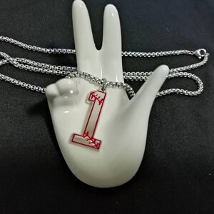 Collar de béisbol de los hombres, collares del número de béisbol del deporte para el niño, collar de acero inoxidable, collar religioso, collar de plata