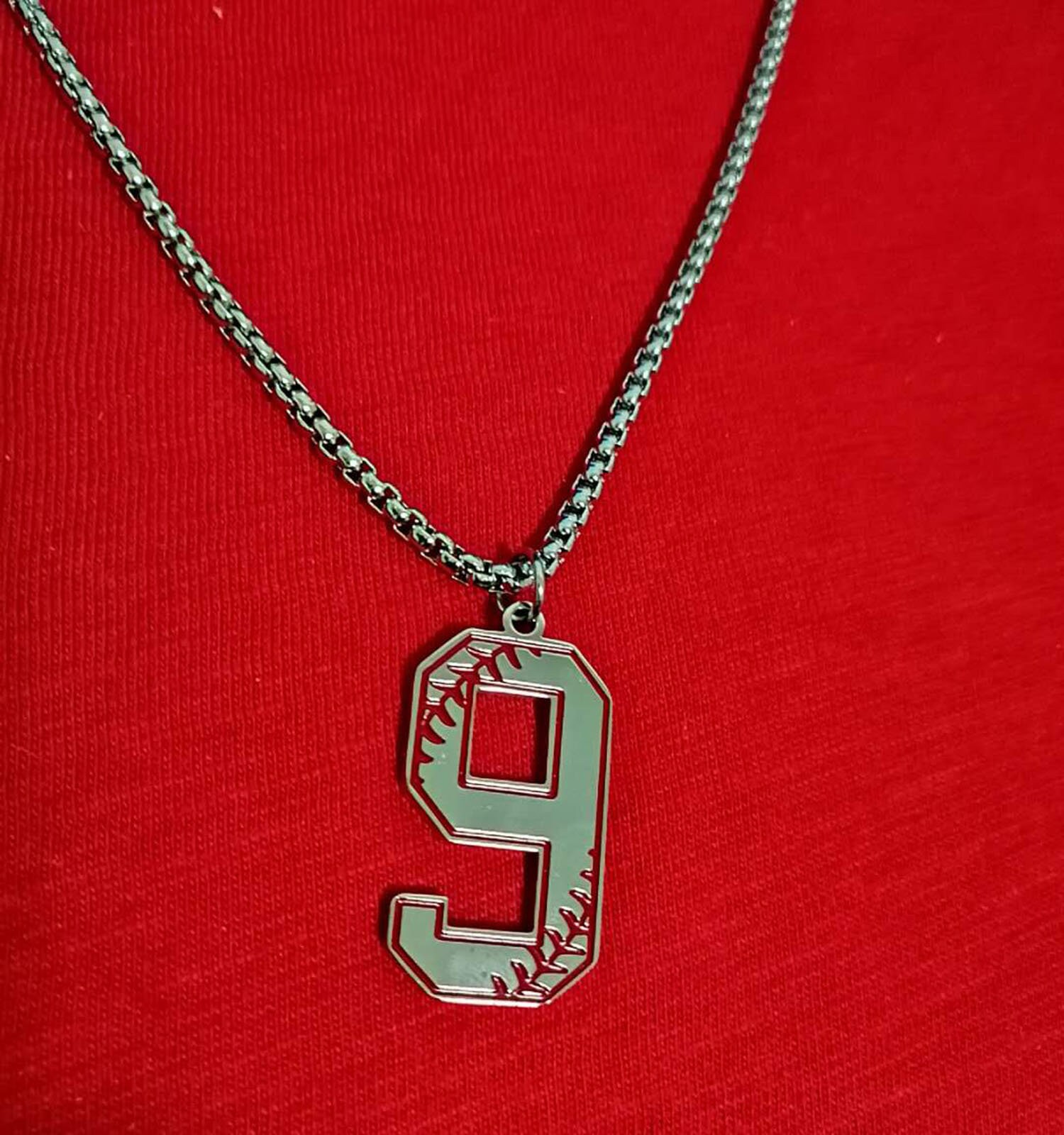 Baseball Necklace with NumberBaseball necklace Inspiration Etsy