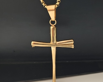 Baseball Cross Pendant Real Gold Baseball Chain Baseball Bat Cross