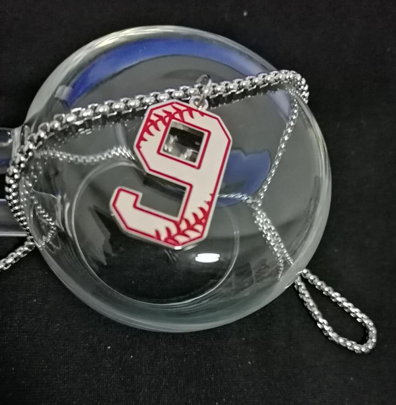 Baseball Necklace With Numberbaseball Necklace Inspiration Etsy