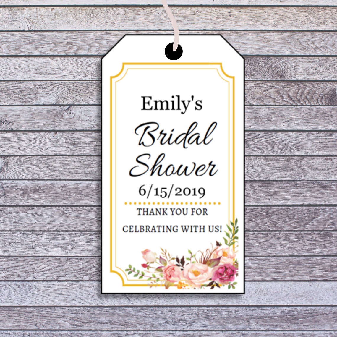 Bridal Shower Party Favor Tag editable PDF Bridal Shower Etsy Hong Kong