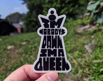 Pegatina del programa de televisión Psych: No soy el peón de nadie, soy una reina