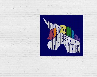 Rainbow Space Unicorn Cross Stitch Pattern - Leslie Knope Quote (PDF Pattern)