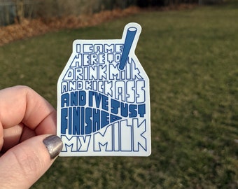 Pegatina de The IT Crowd, Bebe leche, Calcomanía para portátil