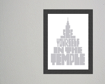 See Yourself In The Temple - Quentin L Cook - Quote - Cross Stitch Pattern - Instant Download