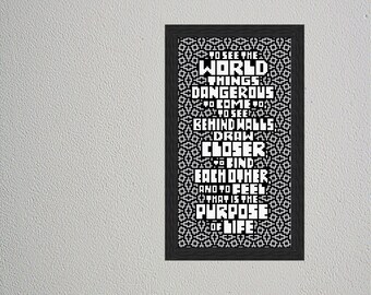 Lema de la vida - Cita - Patrón de punto de cruz - Descarga instantánea