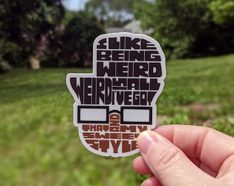 Pegatina de Maurice Moss IT Crowd: "Me gusta ser raro"