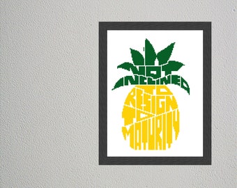 Psych Quote Cross Stitch Pattern: Shawn Spencer Pineapple (PDF Pattern)