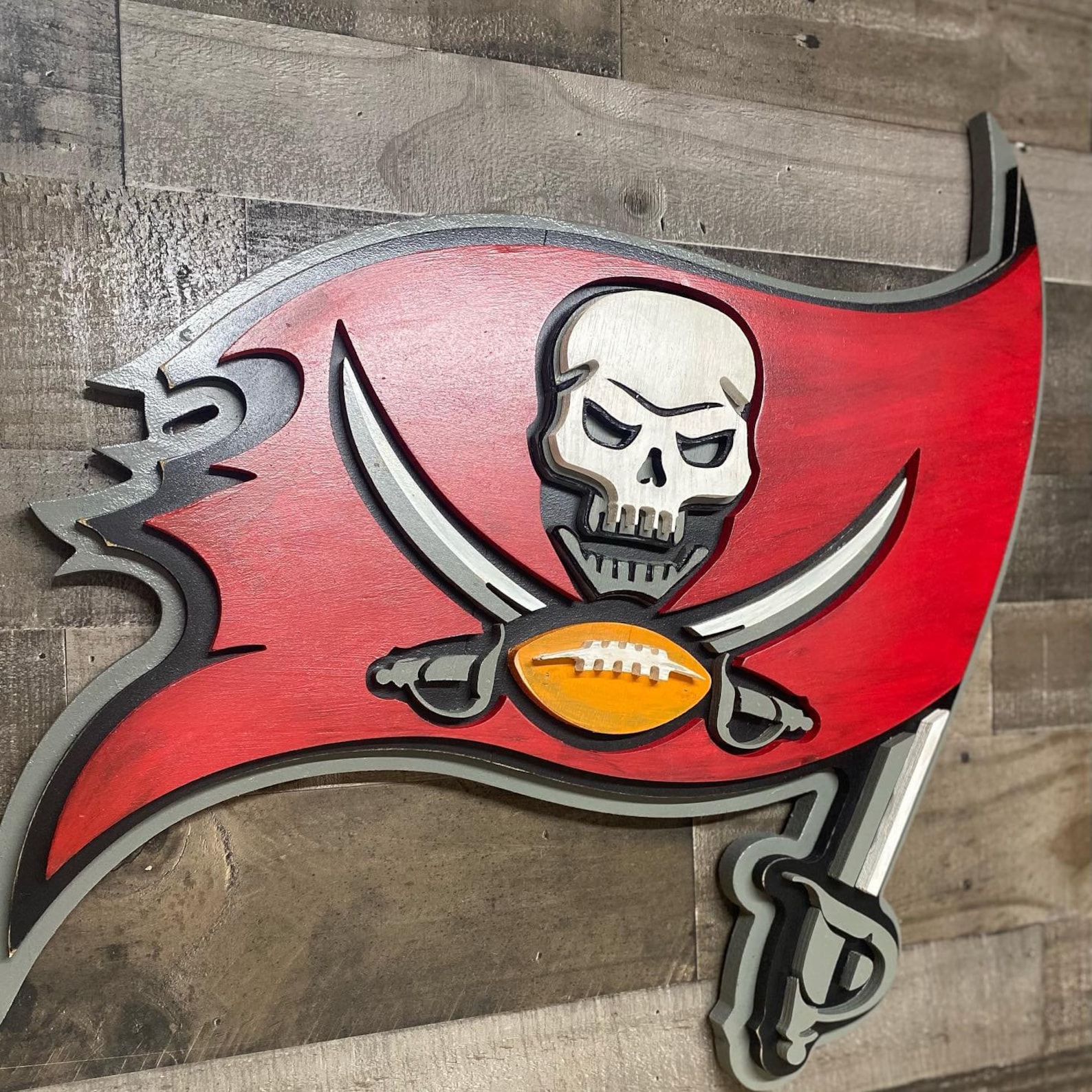 Tampa Bay Bucs Layered Flag Etsy