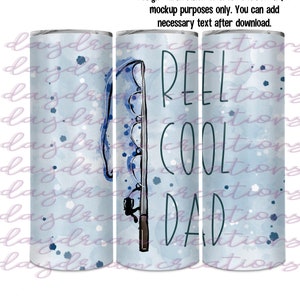 Fishing Pole 20 Ounce Straight Tumbler Design - Reel Cool Design- Sublimation Tumbler Design - Sublimation Design - Digital Download