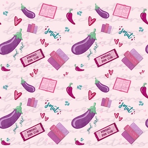 Hand-Drawn Spicy Smut Romance Reader Book Club Seamless Repeat Pattern 300 DPI Instant Download Sublimation Vinyl Fabric Design High Quality