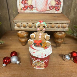 Fake gingerbread cupcake, Christmas gangue, Tiered  tray decor,  fake sweets , Photo prop, Gingerbread, cupcake lover, Christmas decor