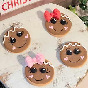 Gingerbread cookie set , Fake cookies, Christmas cookies, Faux cookies, tier tray decor, Photo props, fake sweets, cookie prop, gingerbread.