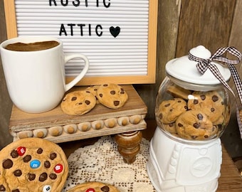 Fake 4th of July chocolate chip cookie,  kitchen cookies, home decor, tier tray decor, Photo props, sweets decor, chocolate lover, mini