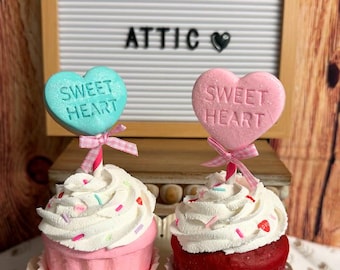 Fake Valentine Cupcake, Sweetheart Cake Decor, Photo Prop, tiered tray decor, love