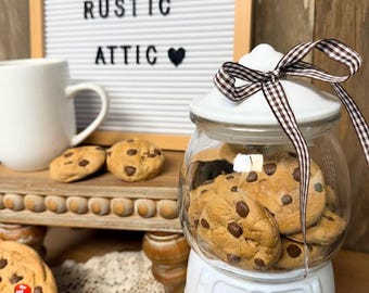 Fake Mini  chocolate chip cookie,  kitchen cookies, home decor, tier tray decor, Photo props, sweets decor, chocolate lover, mini