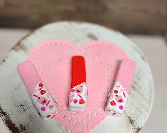 Fake wafter cookies, Valentines day, Pink and red, Faux cookies,  tier tray cookie, decor, Photo props, fake sweets, Fake bake, green