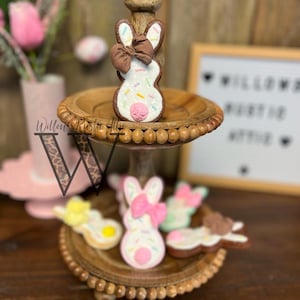 Fake Bunny sugar cookies, Faux cookies, Easter bunny cookie, bunny tier tray decor, Photo props, fake sweets, Fake bake, cookie prop