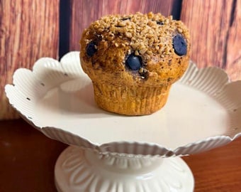 Faux Muffins, Blueberry muffin breakfast muffin, cupcake, Primitive Tiered Tray Decor