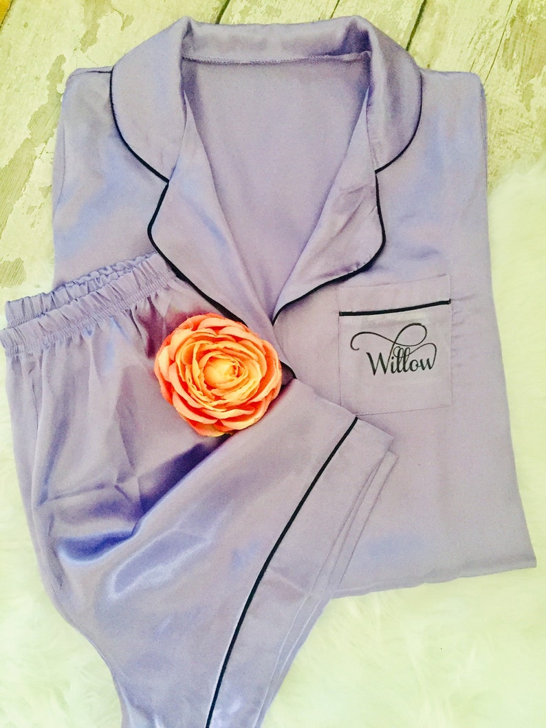 black fridayPersonalised satin short pyjamas perfect for Hen parties holiday Free eye mask weddings bachelorette children sizes.