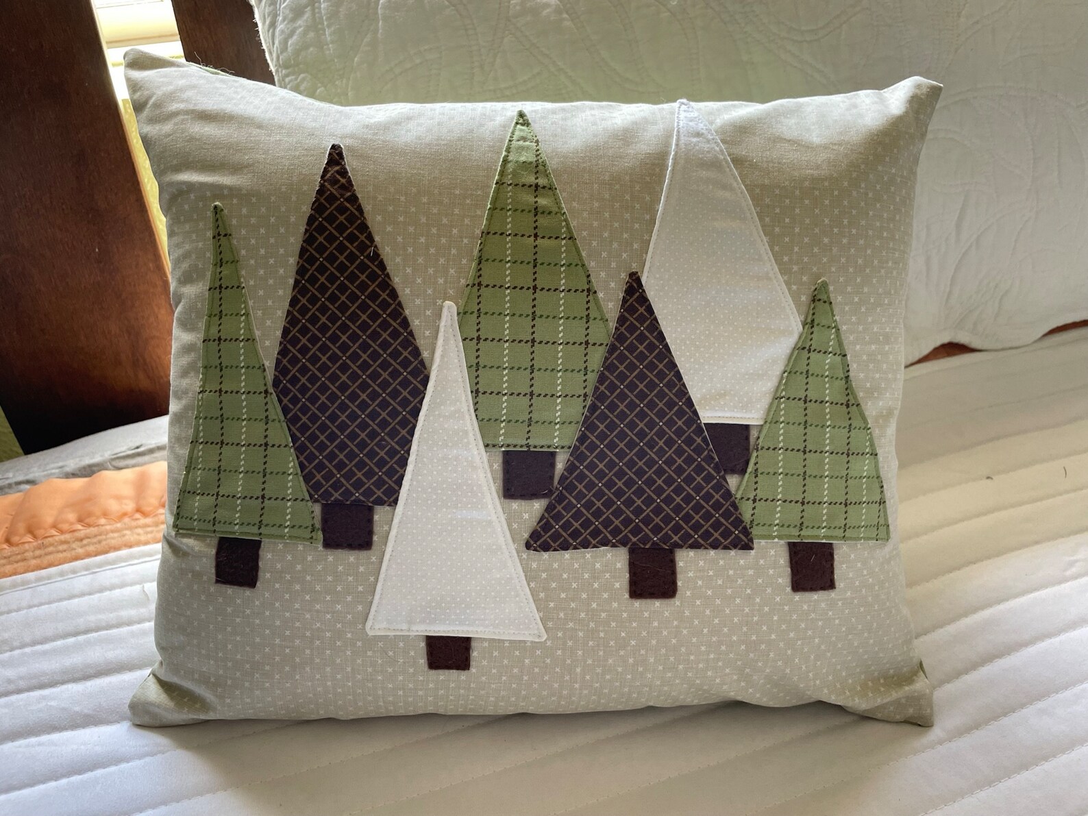 Applique Christmas Tree Pillow - Etsy