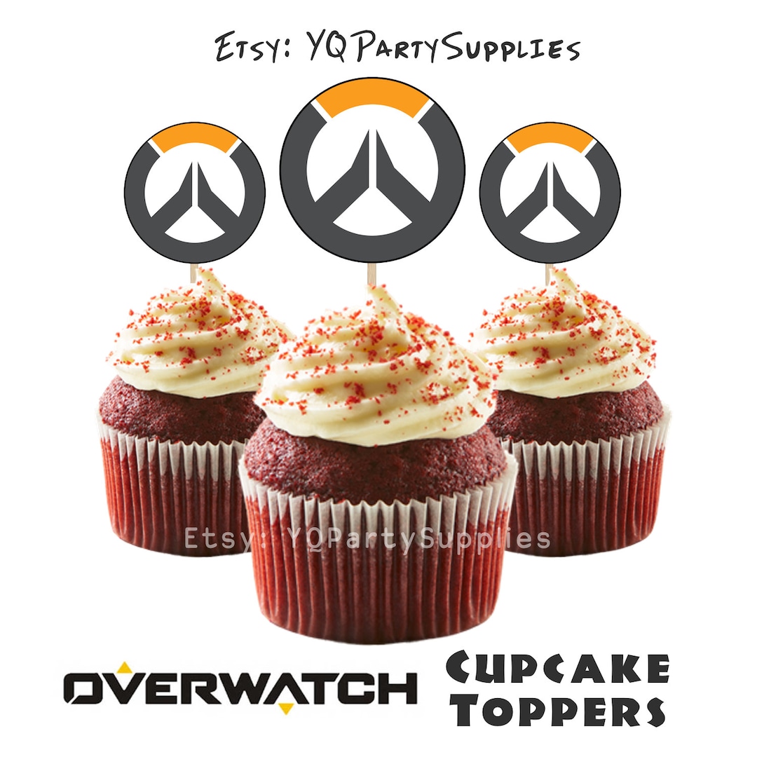PDF Overwatch Theme Birthday Party Cupcake Toppers PDF PRINTABLES - Etsy