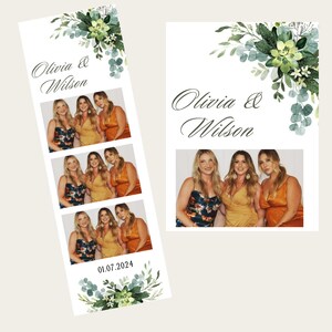 Wedding Photo booth Template, Greenery Photo Booth Template, Photo Booth Template Wedding, 2x6 strip, Floral photobooth templates,