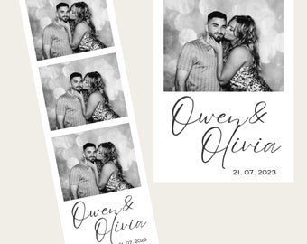 Wedding Photo booth Template, modernPhoto Booth Template, Photo Booth Template Wedding, 2x6 strip, Black and White photobooth templates