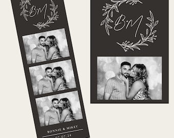 Wedding Photo booth Template, modernPhoto Booth Template, Photo Booth Template Wedding, 2x6 strip, Black and White photobooth templates