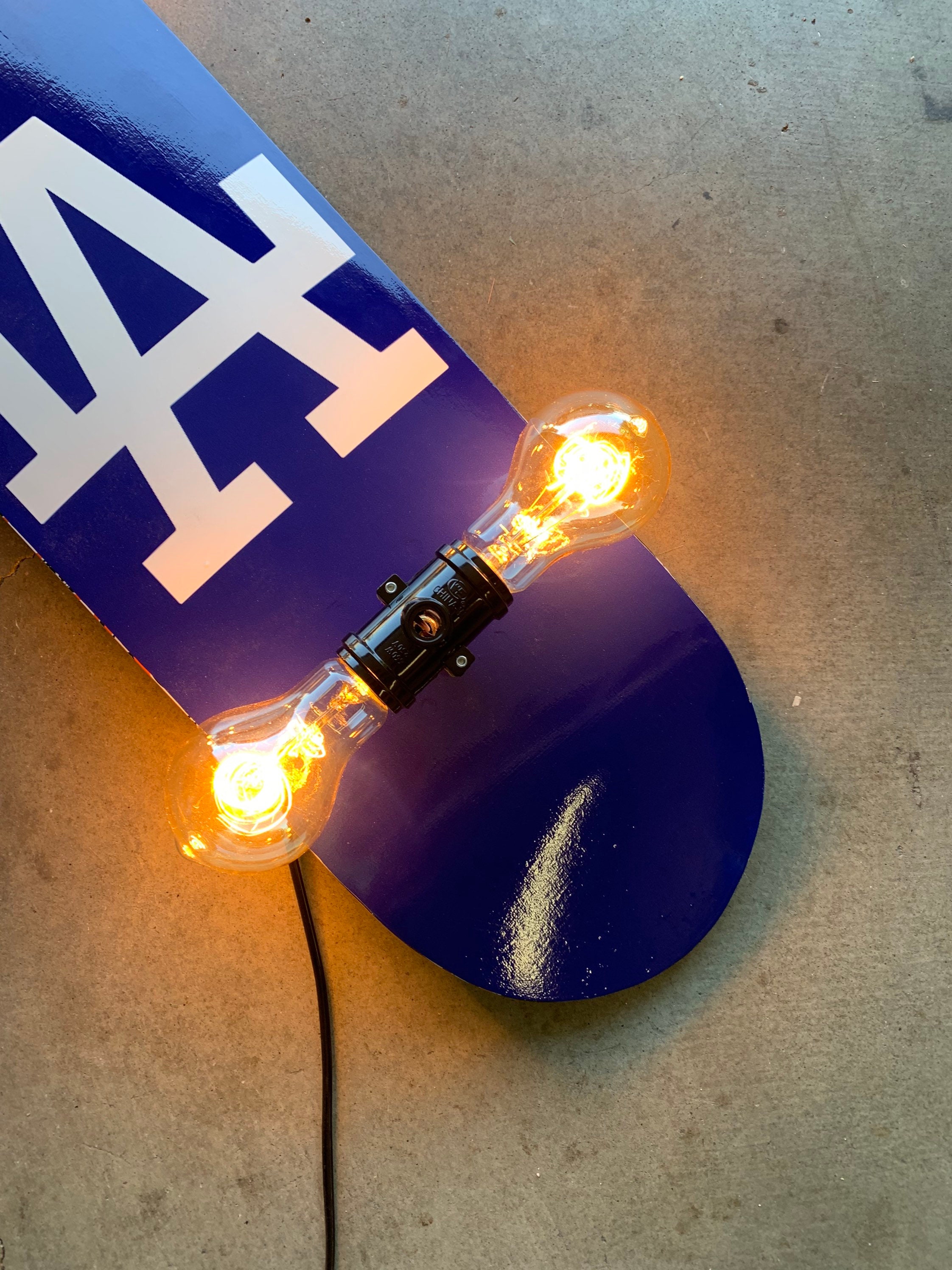 Dodgers Skateboard Lamp Etsy