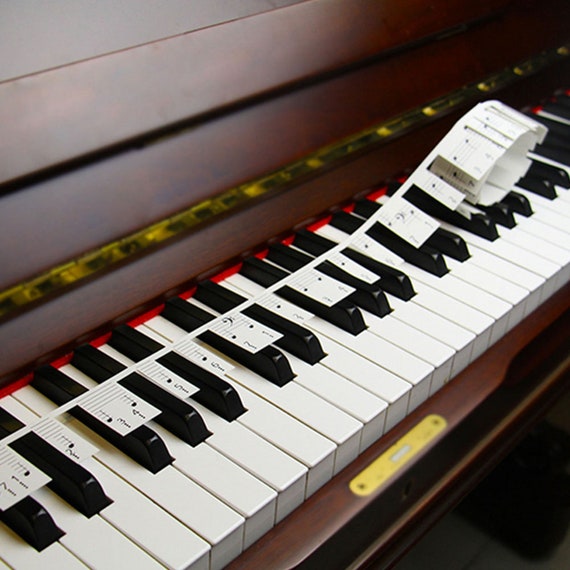 Autocollant de piano transparent sans colle Autocollant de note de clavier  pour outil d'enseignement débutant -  France