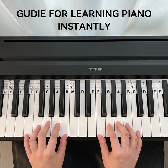 Guide des notes de piano Étiquette amovible pour notes d