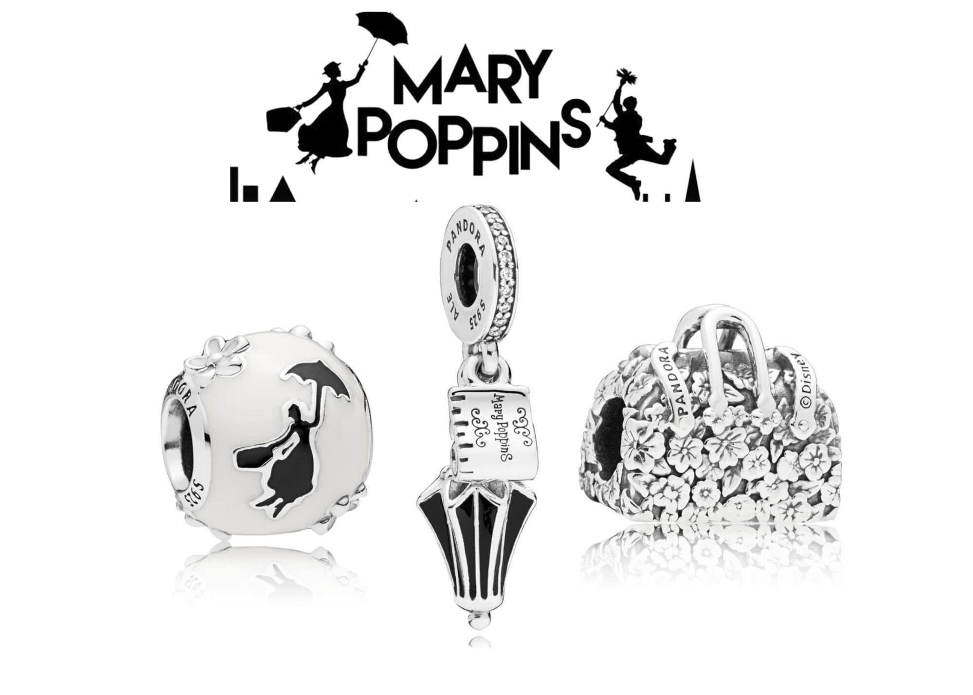 Mary Poppins Disney charm for bracelet Mickey Minnie Mouse 925 - Etsy Italia