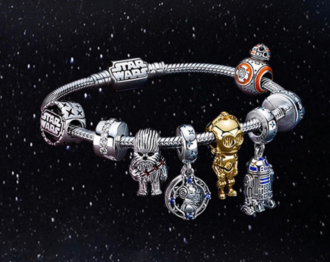 Star Wars Pandora like style charm for bracelet C3PO bead Etsy