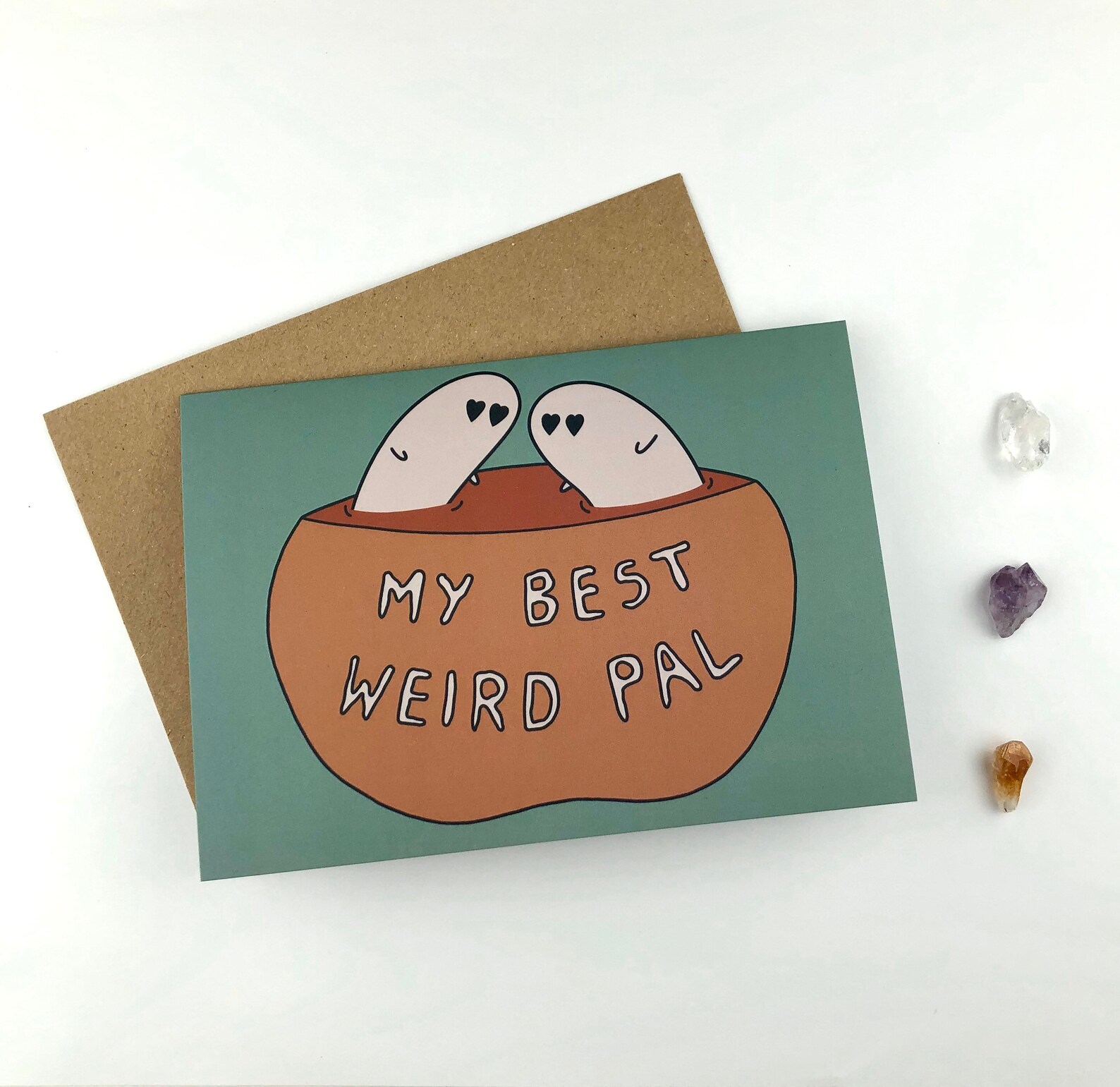 Spooky weird best friend greeting card My best spooky/weird Etsy