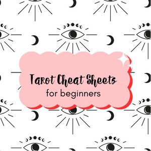 Beginner Tarot Cheat Sheets | Printable Tarot Guide | Learn Tarot Meanings Fast | PDF Tarot Quick Reference Cards | Digital Download
