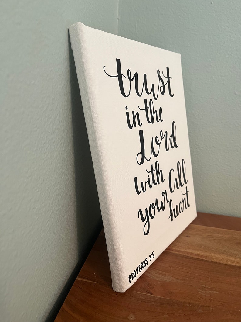 Bible Verse Calligraphy Wall Art Proverbs 35 Etsy