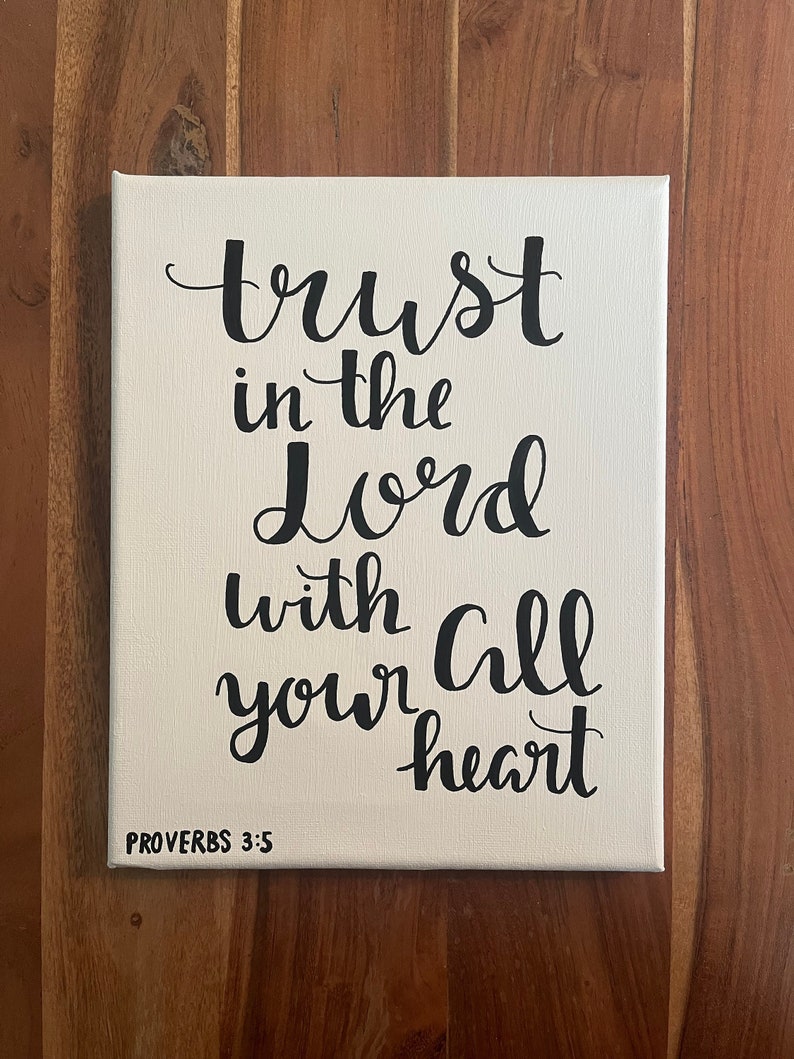 Bible Verse Calligraphy Wall Art Proverbs 35 Etsy