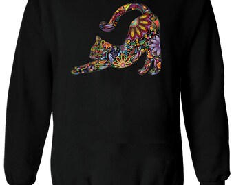 Floral Cat Cute Flowers Instagram Hoodie Sweatshirt Jumper Men Women Unisex 1690